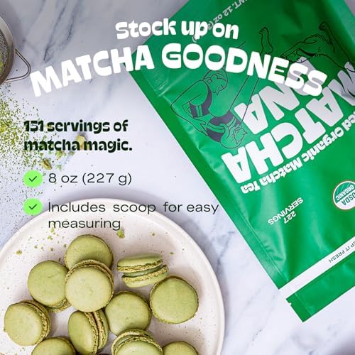 MATCHA DNA Certified Organic Matcha Green Tea Powder (160 oz BAG)