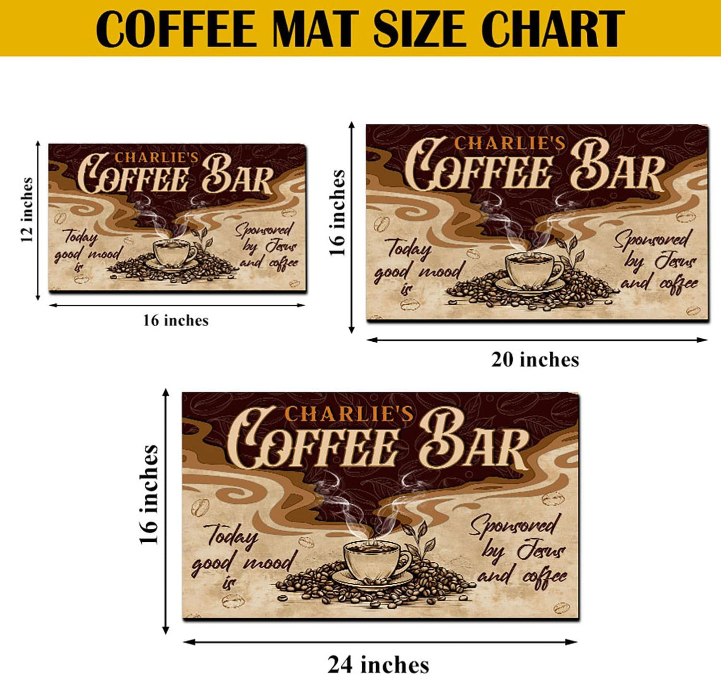 THUYPT Personalized Absorbent Coffee Mat for Counter, Coffee Drying Mat Coffee Bar Accessories, Kitchen Counter Coffee Maker Coffee Station Decoration (05)