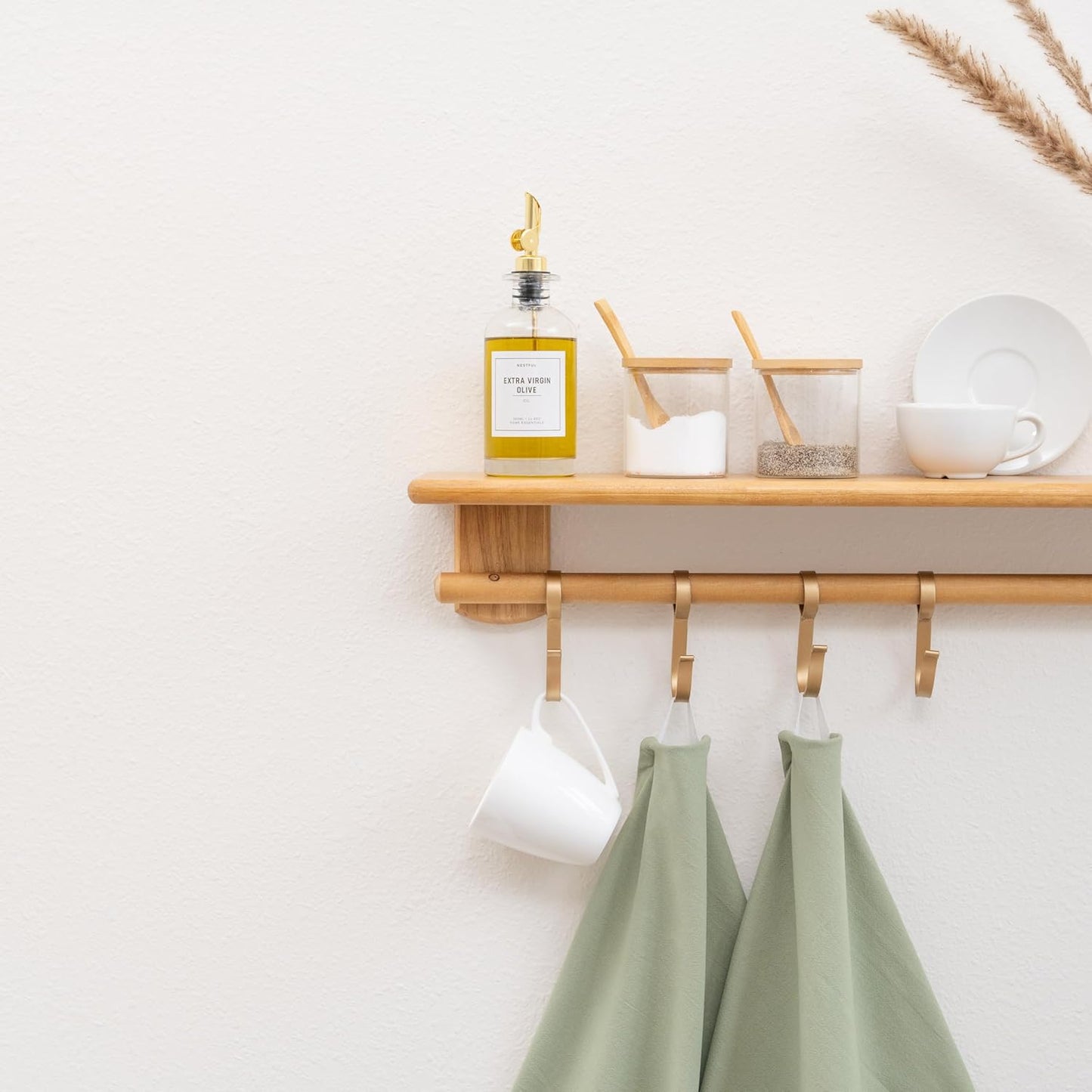 Organic Cotton Sage Flour Sack Kitchen Towels - 10 Pack, 27"x27", Highly Absorbent, Lint-Free Flour Sack Tea Towels for Baking, Kitchen and Dish Drying - 100% Cotton Sage Dish Rags (10 Pack)