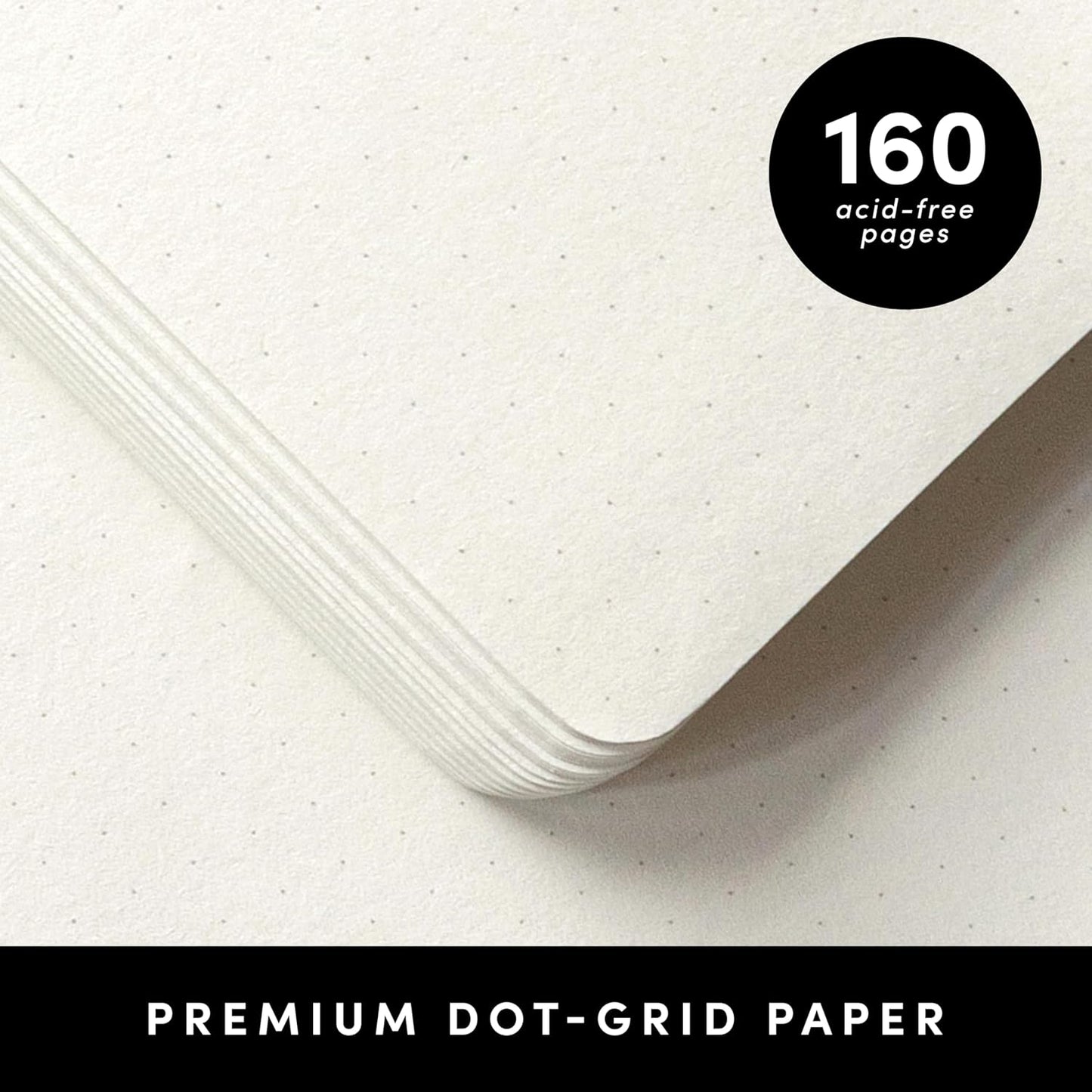 PAPERAGE Dotted Journal Notebook, (Marigold), 160 Pages, Medium 5.6 in x 8 in - 100 GSM Thick Paper – Hardcover Journaling Notebook for Work, School & Bullet Journaling